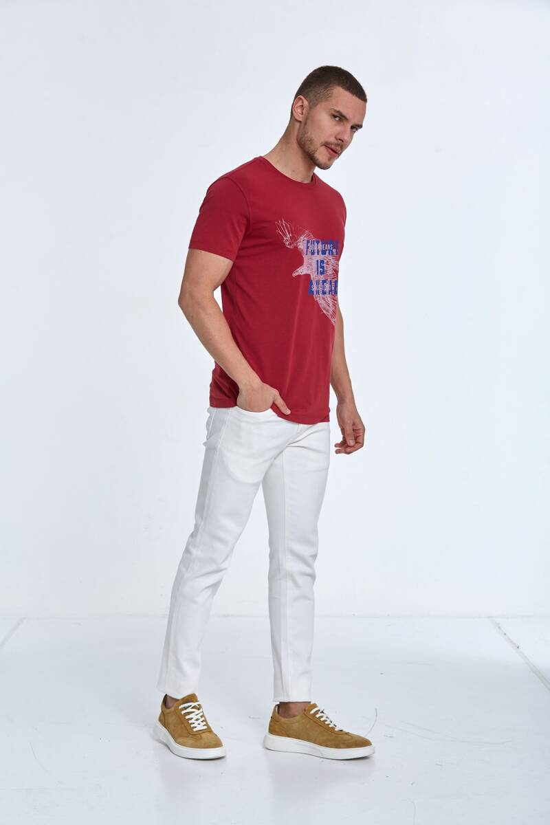 Blaze Printed Men's T-Shirt Red - 4