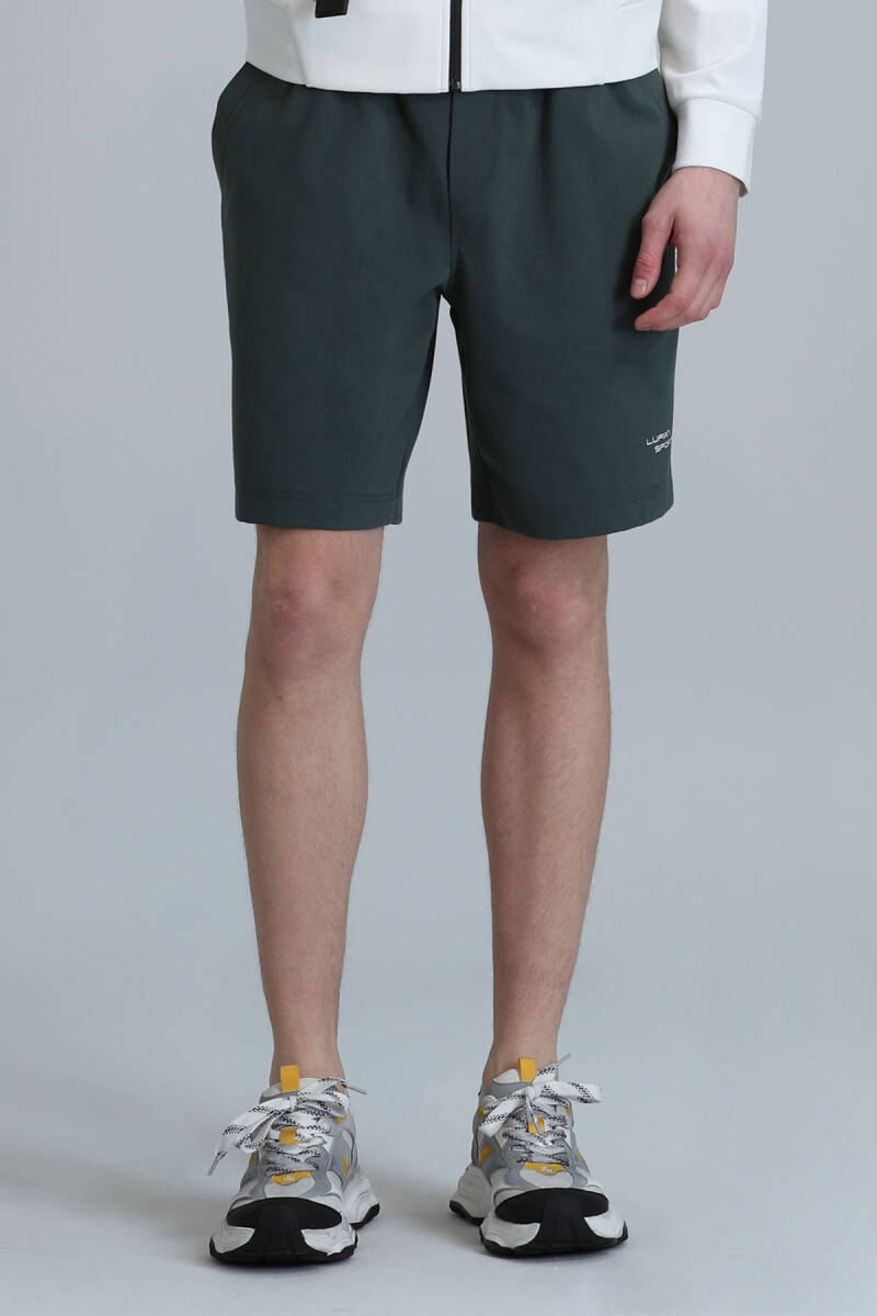 Blue Men's Shorts Tracksuit Dark Green - 2