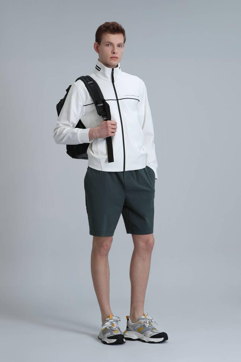 Blue Men's Shorts Tracksuit Dark Green - 1