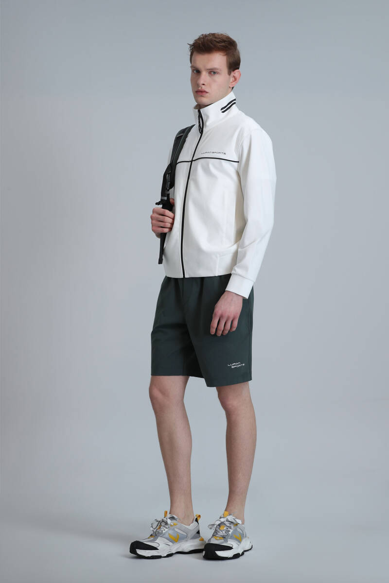 Blue Men's Shorts Tracksuit Dark Green - 3