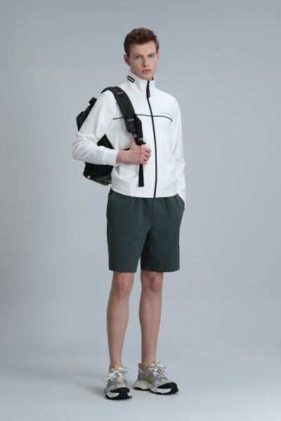 Blue Men's Shorts Tracksuit Dark Green - 4