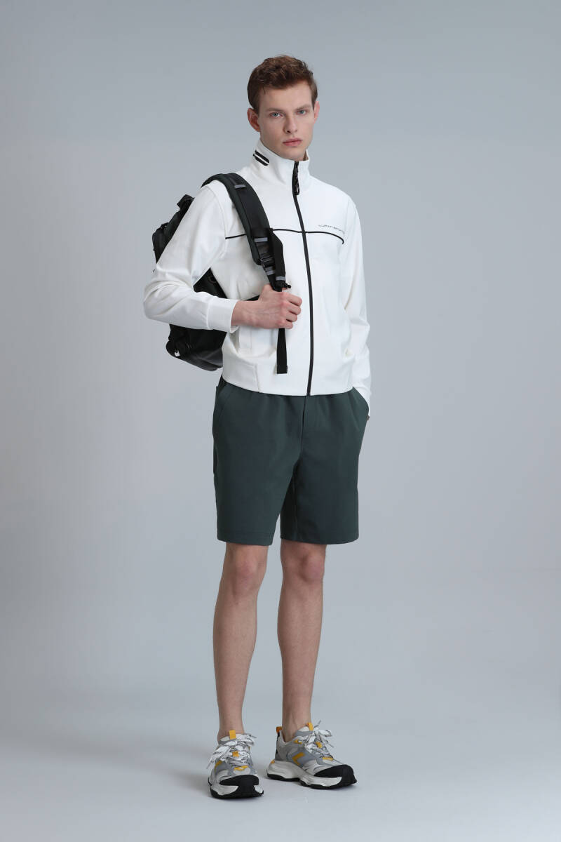 Blue Men's Shorts Tracksuit Dark Green - 4
