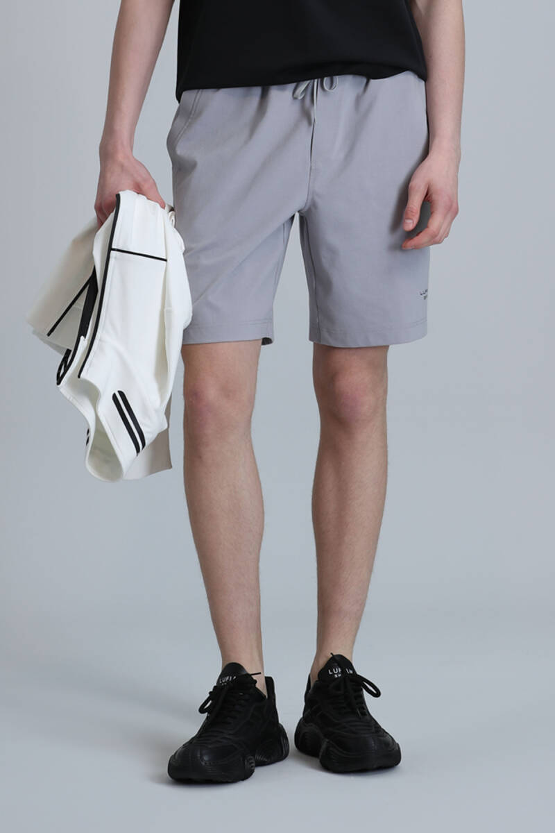 Blue Men's Shorts Tracksuit Light Gray - 2