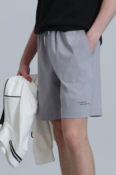 Blue Men's Shorts Tracksuit Light Gray - 3