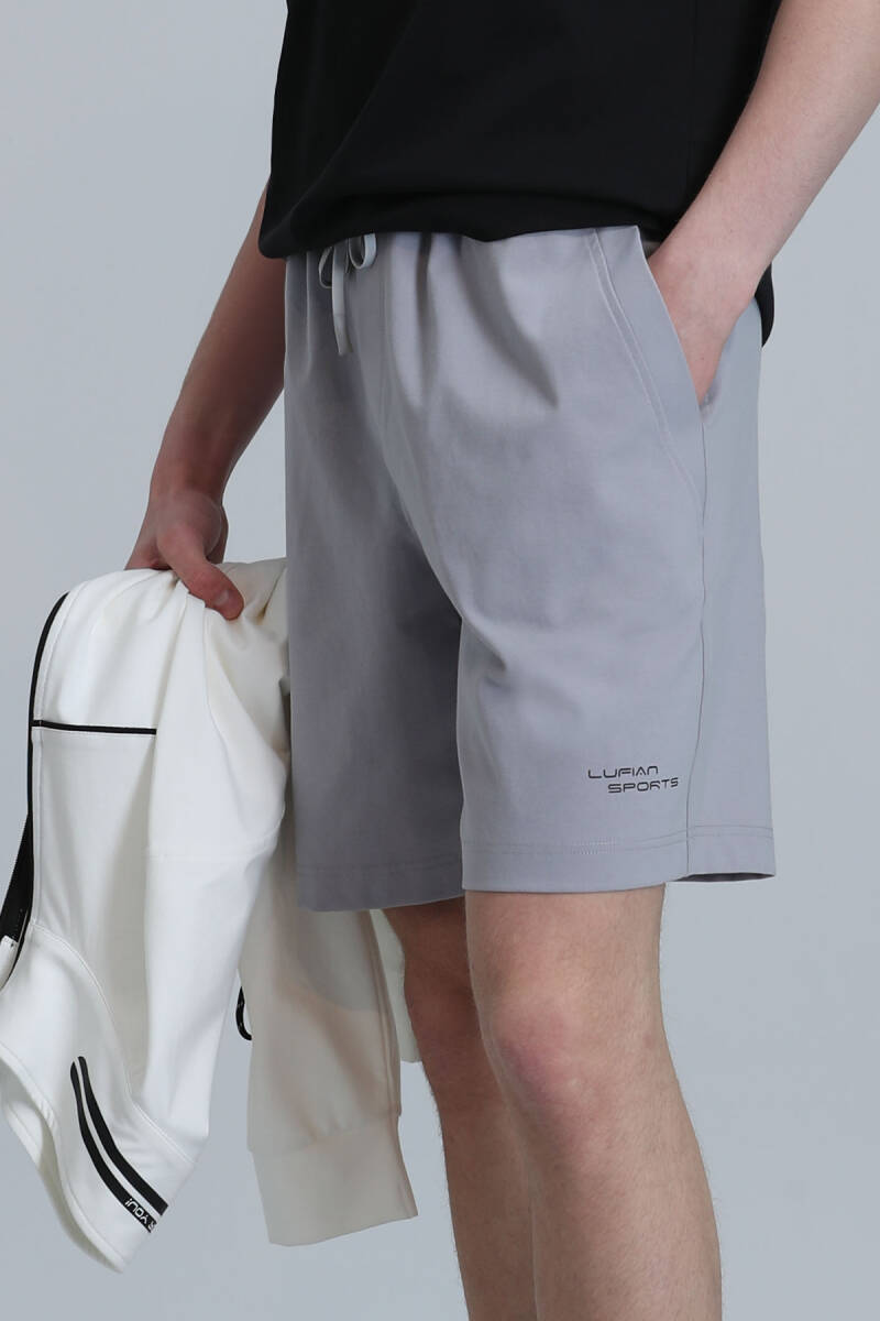 Blue Men's Shorts Tracksuit Light Gray - 3
