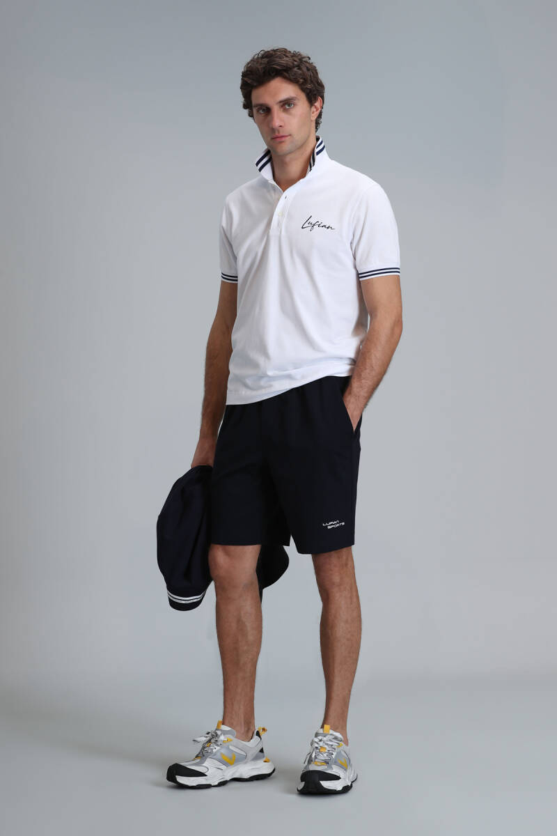 Blue Men's Shorts Tracksuit Navy Blue - 5