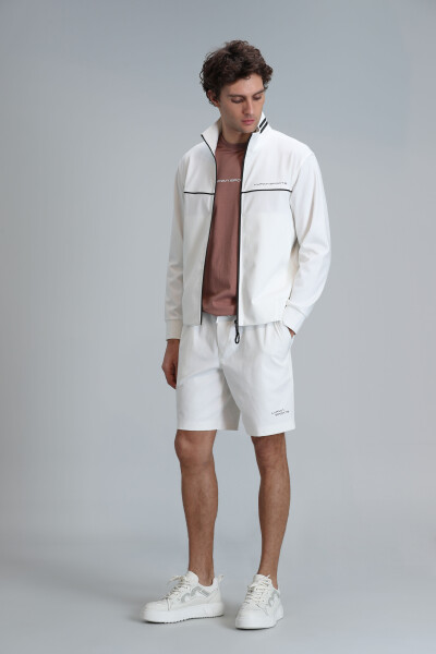 Синий мужской спортивный костюм-шорты Off White - 4