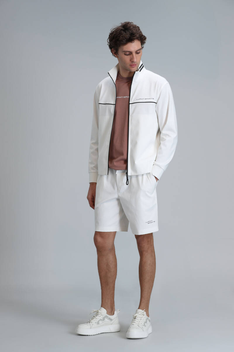 Синий мужской спортивный костюм-шорты Off White - 4