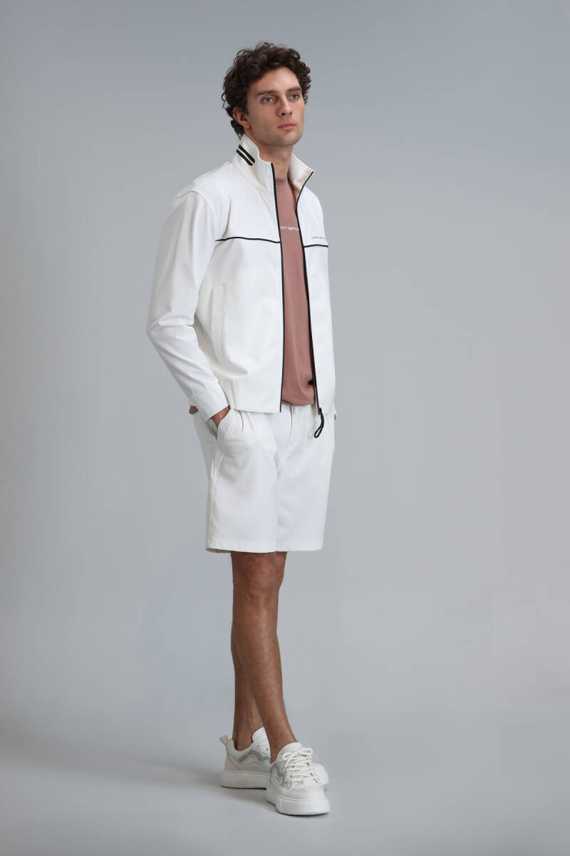 Синий мужской спортивный костюм-шорты Off White - 5