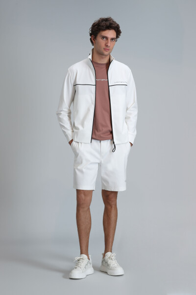 Синий мужской спортивный костюм-шорты Off White - 6