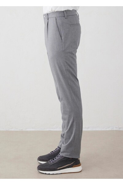 Bohoo Gri Renk Pileli Chino Pantolon - 5