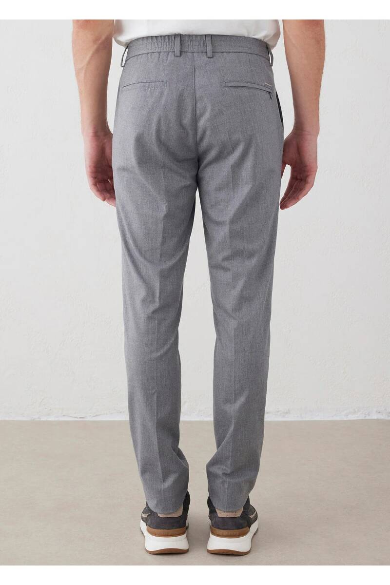 Bohoo Gri Renk Pileli Chino Pantolon - 6