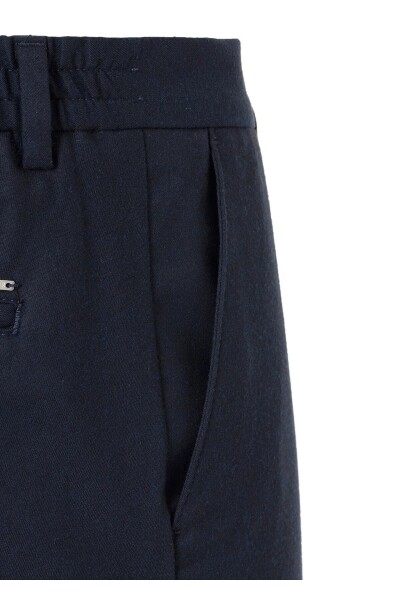 Bohoo Lacivert Renk Pileli Chino Pantolon - 3