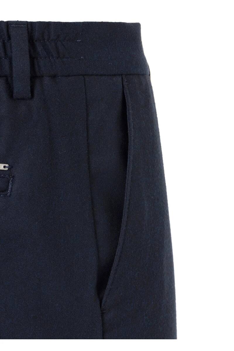 Bohoo Lacivert Renk Pileli Chino Pantolon - 3
