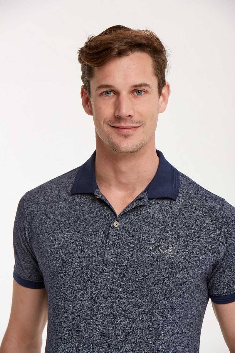 Brad Polo Men's T-Shirt Navy Blue - 4