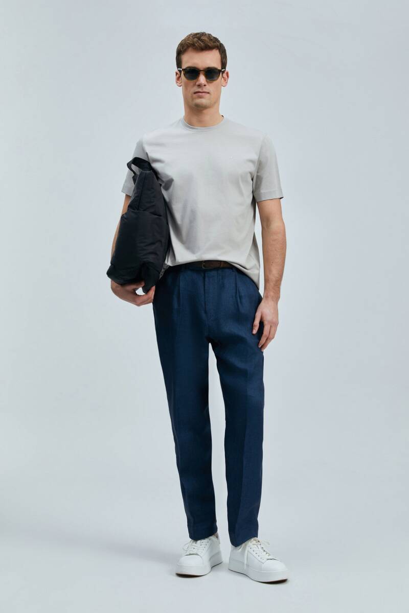 Bran Modern Grafik T- Shirt Bej - 2