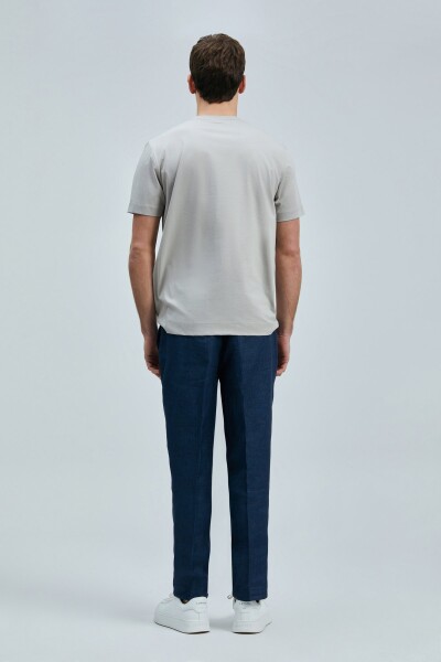 Bran Modern Grafik T- Shirt Bej - 6