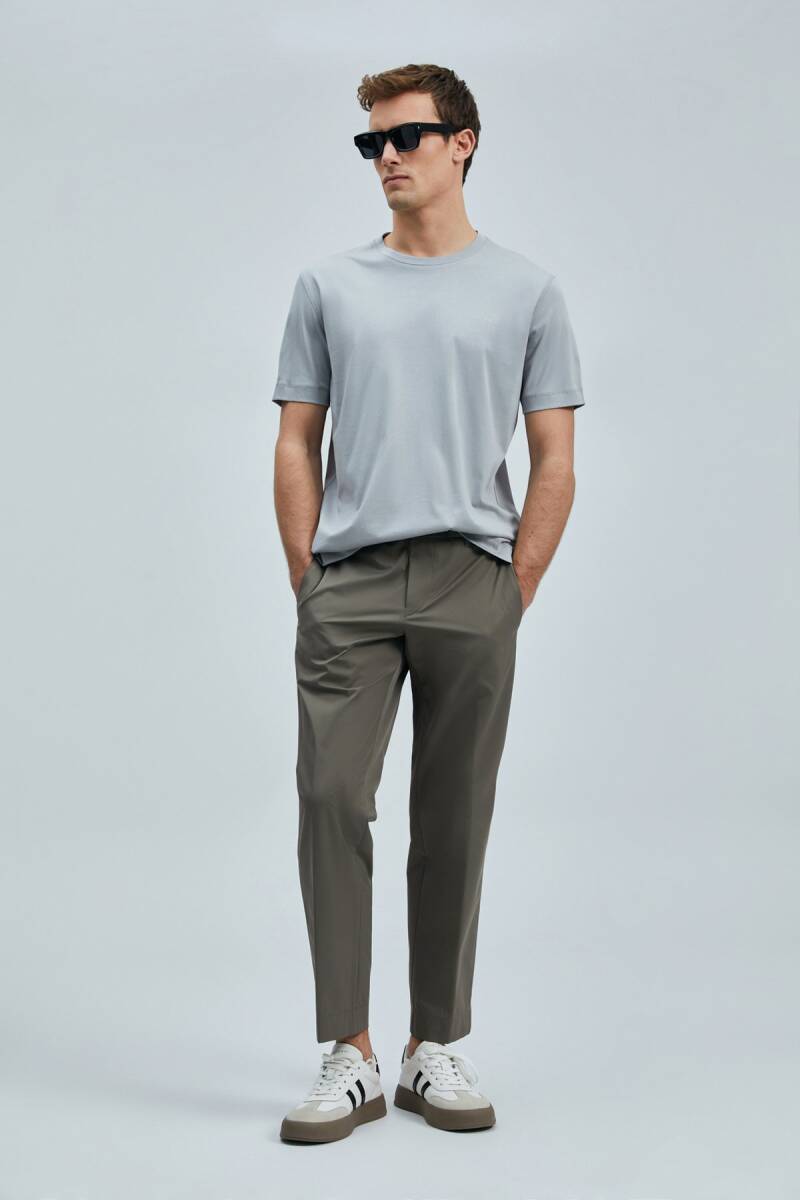 Bran Modern Grafik T- Shirt Gri - 2