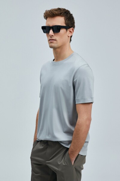 Bran Modern Grafik T- Shirt Gri - 5