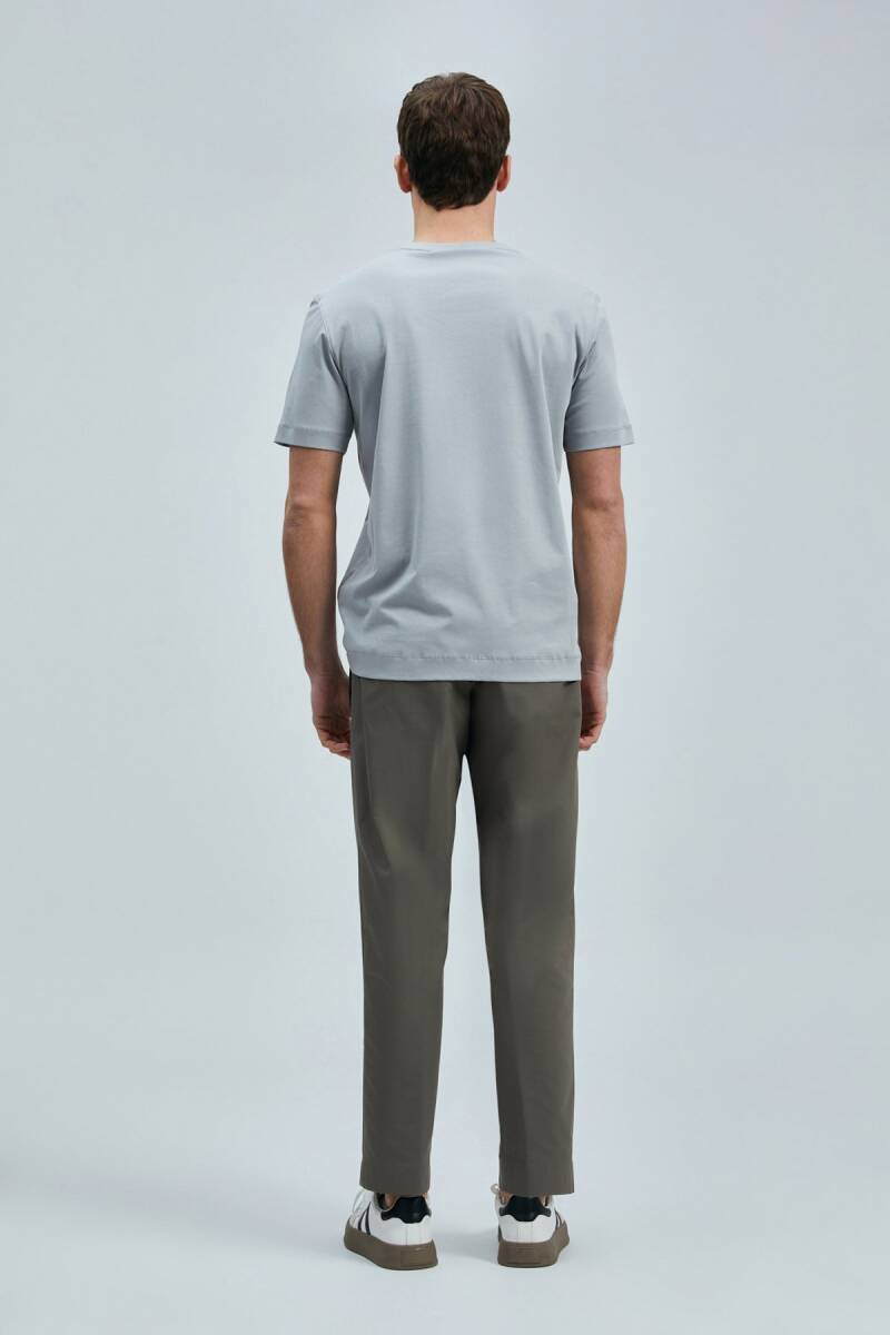 Bran Modern Grafik T- Shirt Gri - 6
