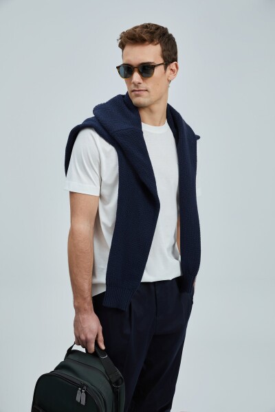 Bran Modern Grafik T- Shirt Kırık Beyaz - 3