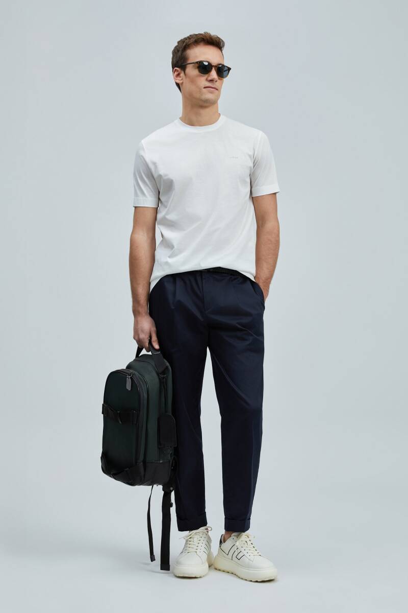 Bran Modern Grafik T- Shirt Kırık Beyaz - 5