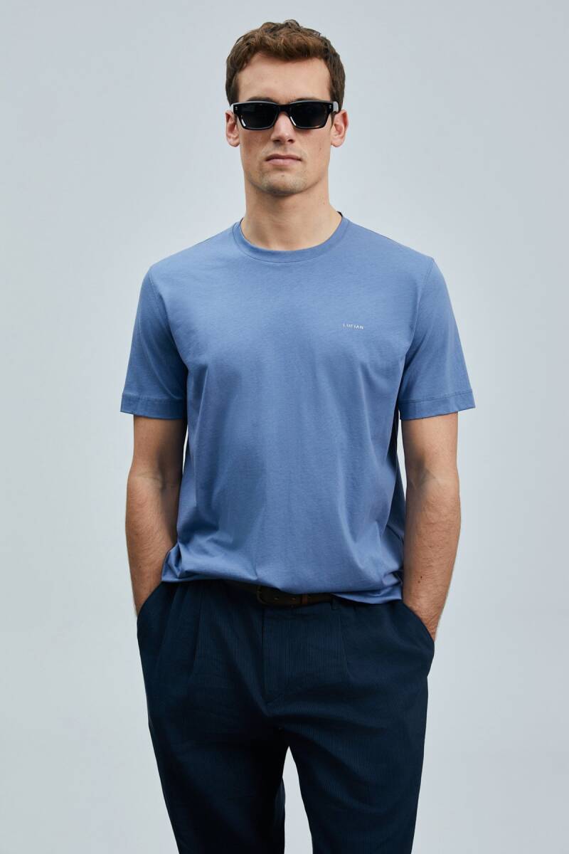 Bran Modern Grafik T- Shirt Koyu Lila - 1