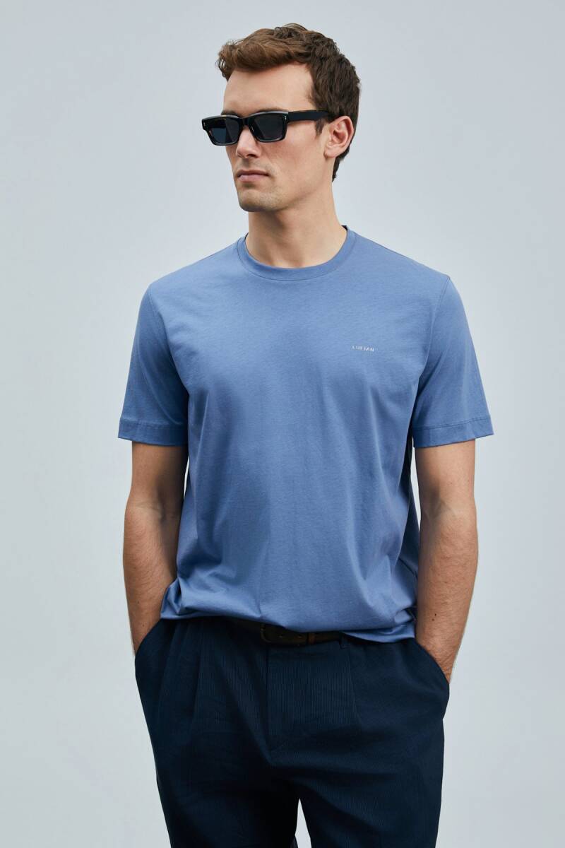 Bran Modern Grafik T- Shirt Koyu Lila - 4