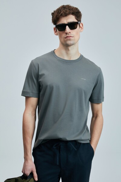 Bran Modern Grafik T- Shirt Koyu Yeşil 