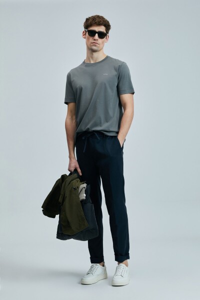 Bran Modern Grafik T- Shirt Koyu Yeşil - 4