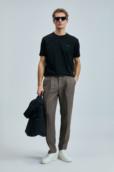 Bran Modern Grafik T- Shirt Siyah - 2