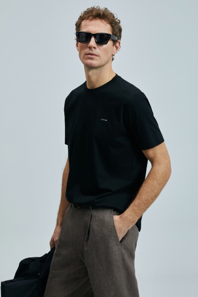 Bran Modern Grafik T- Shirt Siyah - 3