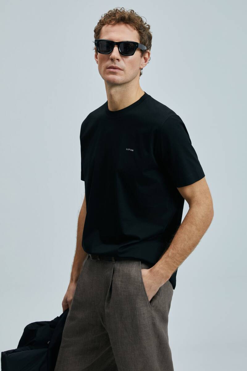 Bran Modern Grafik T- Shirt Siyah - 3