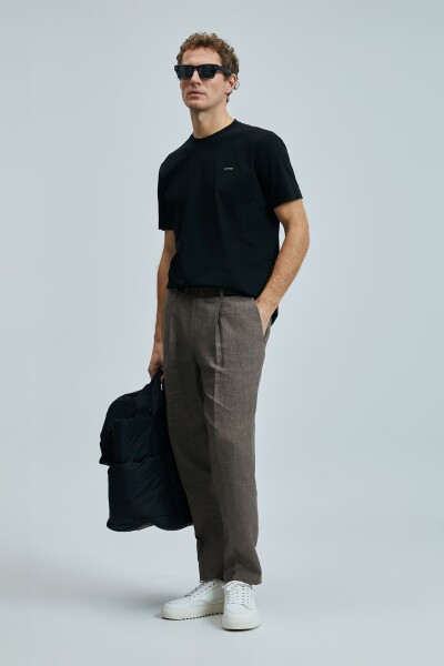 Bran Modern Grafik T- Shirt Siyah - 4