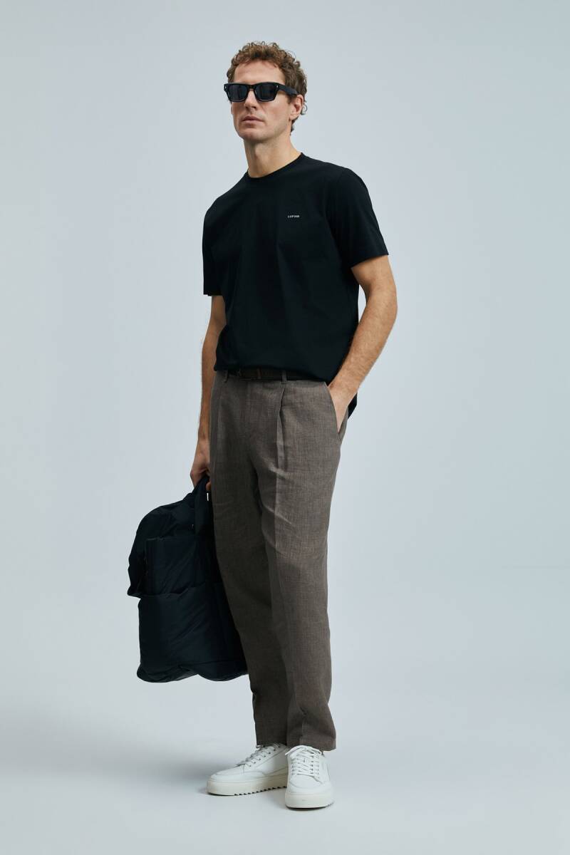 Bran Modern Grafik T- Shirt Siyah - 4