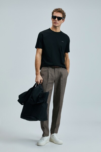 Bran Modern Grafik T- Shirt Siyah - 5