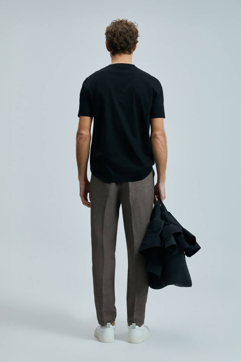 Bran Modern Grafik T- Shirt Siyah - 6