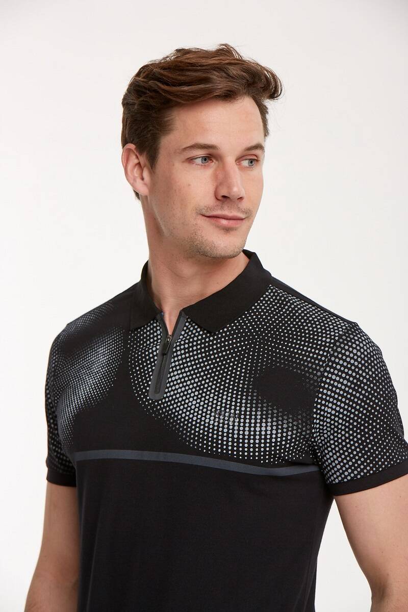 Brenti Polo Men's T-Shirt Black - 2