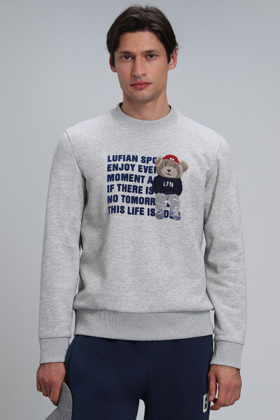 Bud Erkek Sweatshirt Gri - 1