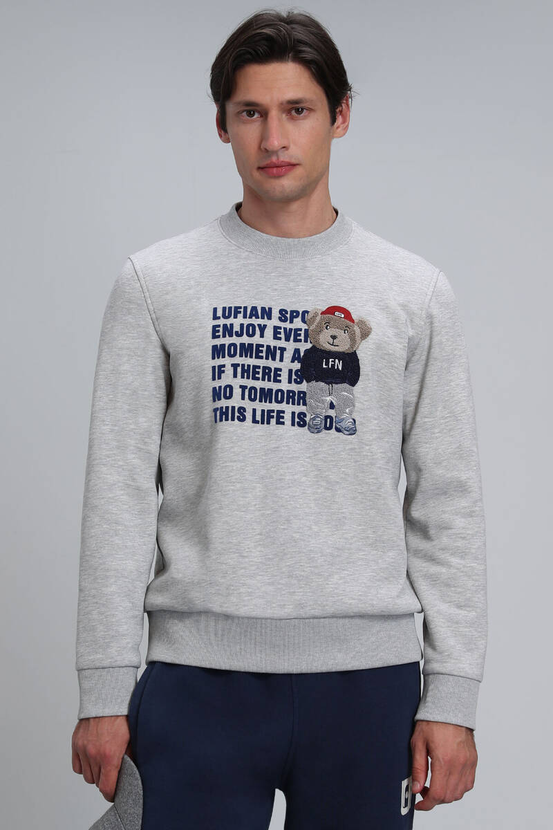 Bud Erkek Sweatshirt Gri - 1