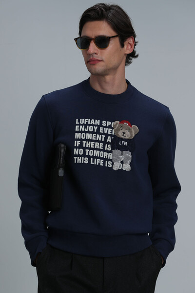 Bud Erkek Sweatshirt Lacivert - 1