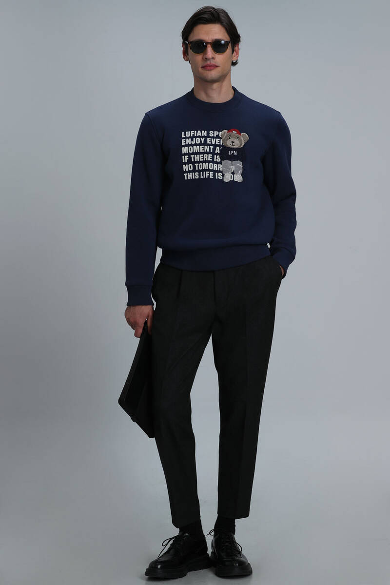 Bud Erkek Sweatshirt Lacivert - 2