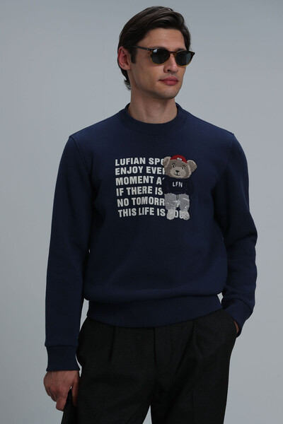 Bud Erkek Sweatshirt Lacivert - 5