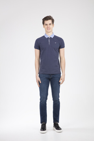Buttoned Collar Polo Men's T-Shirt - VOLTAJ