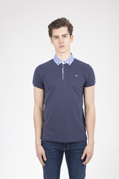 Buttoned Collar Polo Men's T-Shirt - VOLTAJ (1)