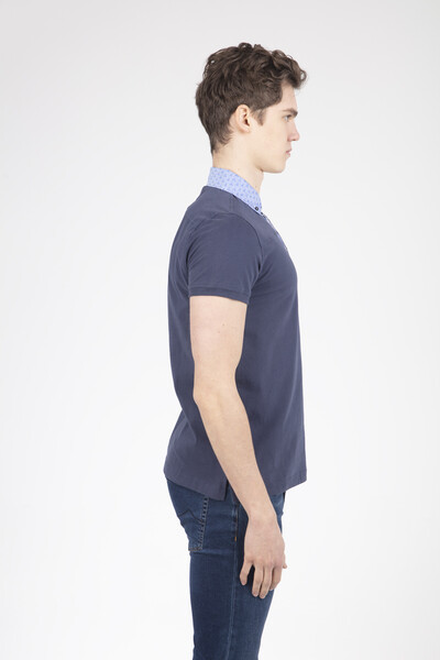 Buttoned Collar Polo Men's T-Shirt - 3