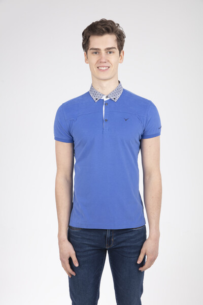 Buttoned Collar Polo Men's T-Shirt - 6