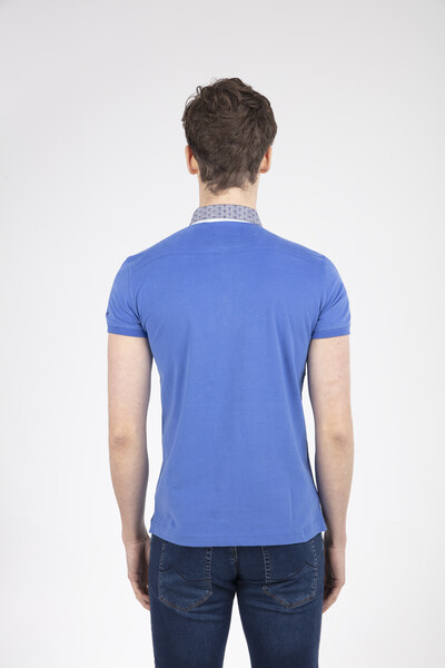 Buttoned Collar Polo Men's T-Shirt - 8