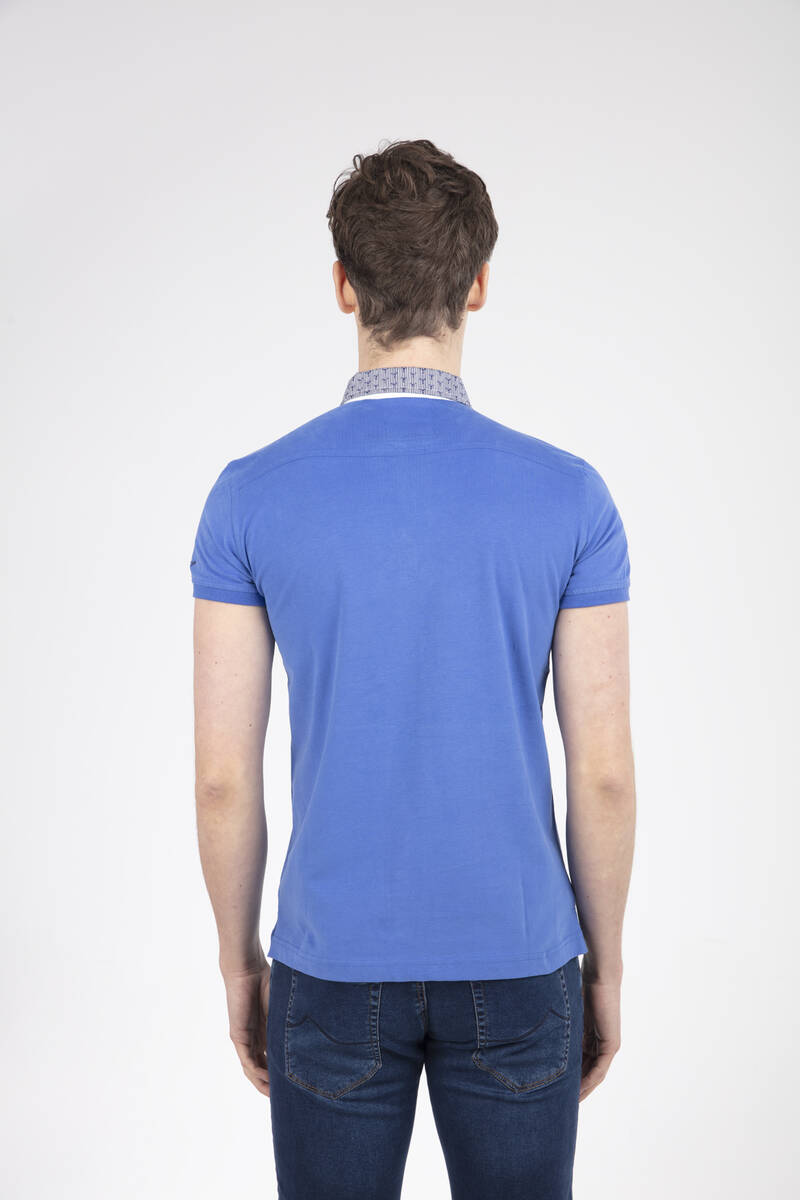 Buttoned Collar Polo Men's T-Shirt - 8