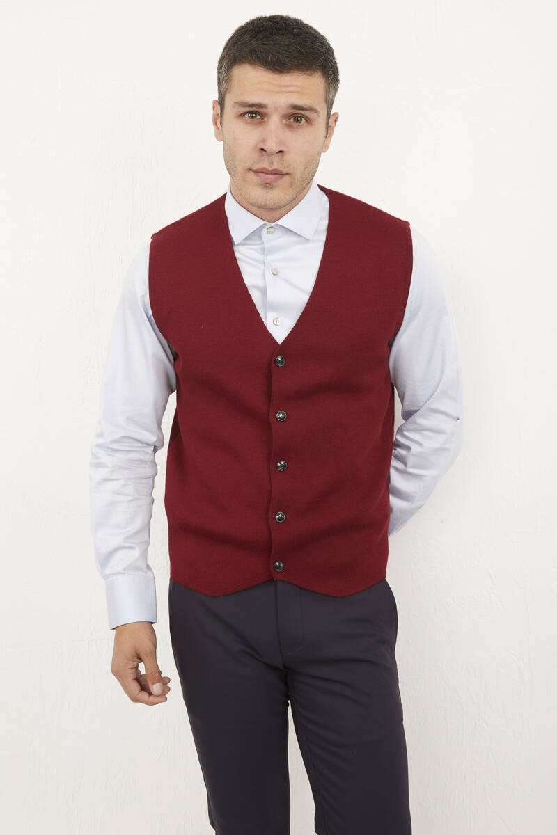 Buttoned Knitwear Vest